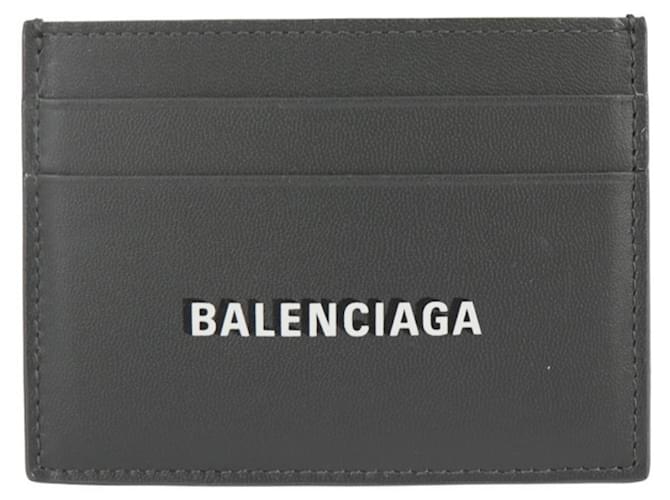 Tarjetero Balenciaga Negro Cuero  ref.748418