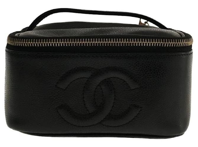 Chanel Vanity Black Leather  ref.748506