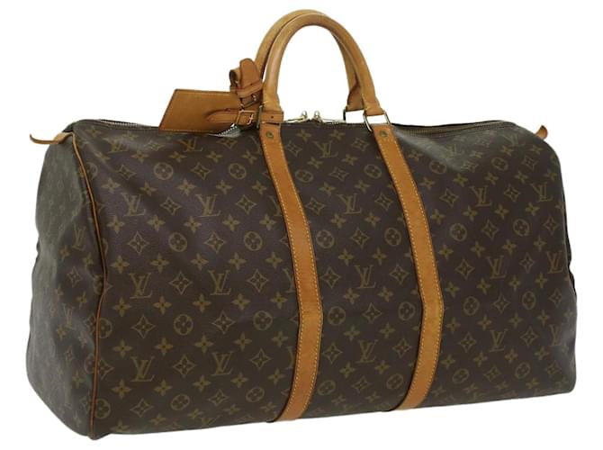 Louis Vuitton Monograma Keepall 55 Boston Bag M41424 LV Auth th3169 Lona  ref.748660