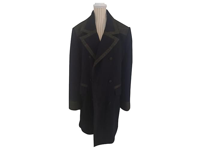 Chanel Coats, Outerwear Navy blue Cotton  ref.748792