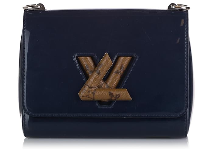 Louis Vuitton Lockit Handbag in Dark Blue Monogram Canvas and Blue