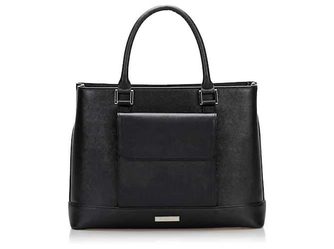 Burberry Black Leather Tote Bag Pony-style calfskin  ref.748826