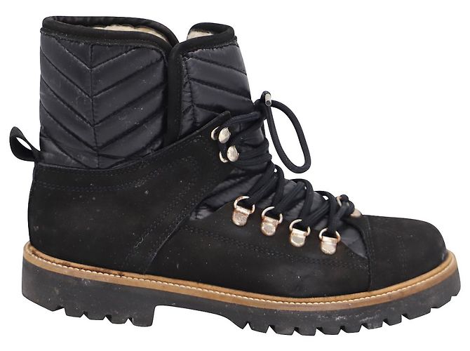 Ganni Edna Ankle Boot em Camurça Preta