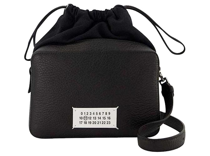Maison Martin Margiela 5Ac Camera Medium Handbag - Maison Margiela - Black - Leather Pony-style calfskin  ref.748861