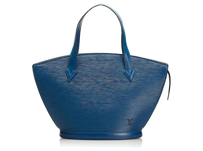Louis Vuitton Epi Saint Jacques PM Short Strap azul Couro Bezerro-como bezerro  ref.748954