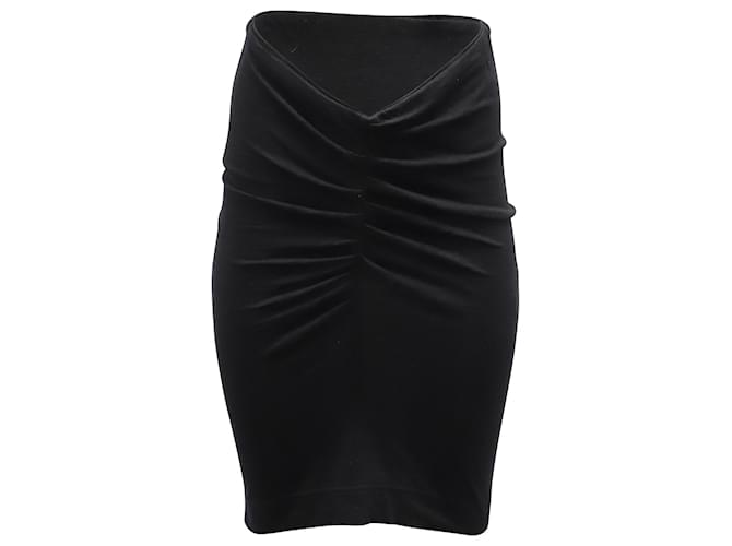 Isabel Marant Étoile Gathered Skirt in Black Polyamide  ref.749023