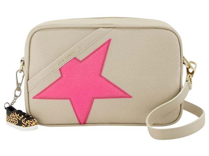 Golden Goose Deluxe Brand Bolsa Estrela em Couro Branco