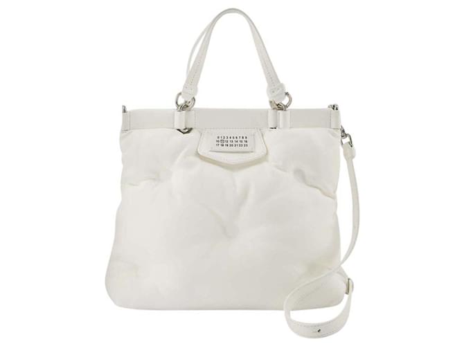 Glam slam leather handbag Maison Martin Margiela White in Leather