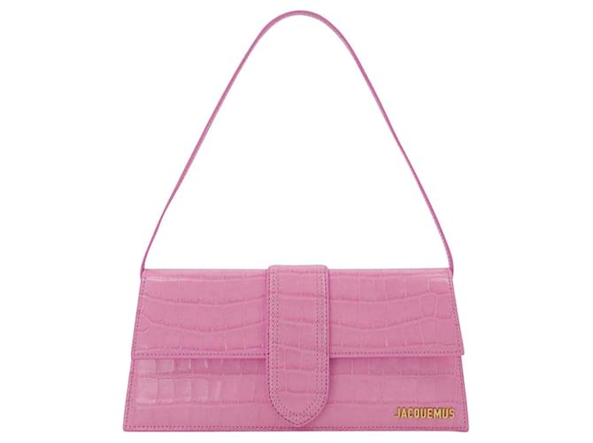 Le Bambino Leather Shoulder Bag in Pink - Jacquemus