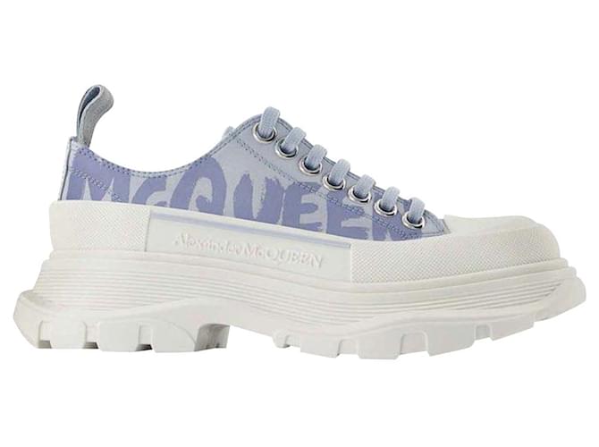 Tread Slick Sneakers - Alexander Mcqueen - Black/White - Leather Multiple colors  ref.749289