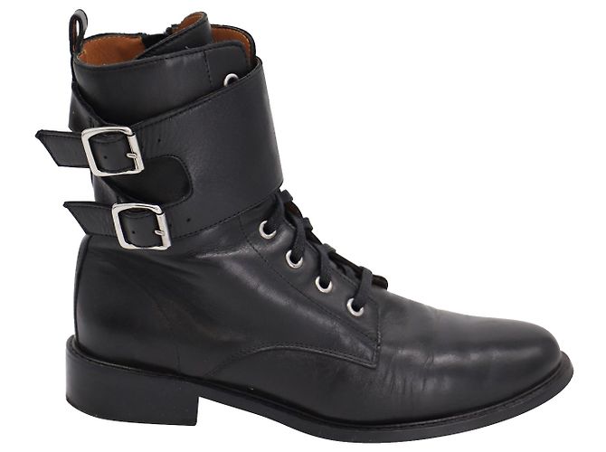 Anfibi Ba&sh Como in pelle nera