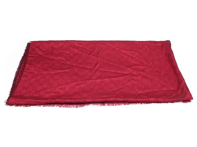 lenço gucci lã e seda vermelho Tweed  ref.749384