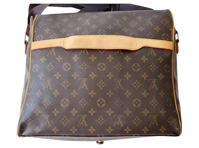 Louis Vuitton Handtasche aus Monogram Canvas und Leder Dunkelbraun Leinwand  ref.749445