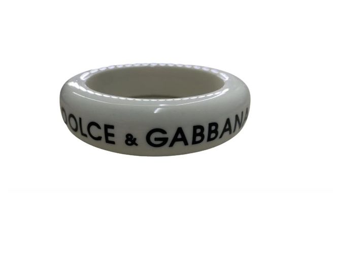 Brazalete Dolce & Gabbana blanco de acetato