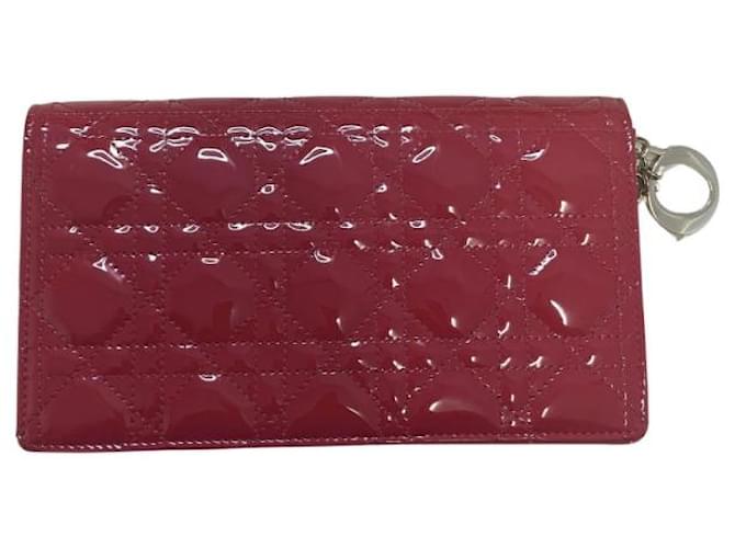 Dior Pochette Rosso Pelle verniciata  ref.749481
