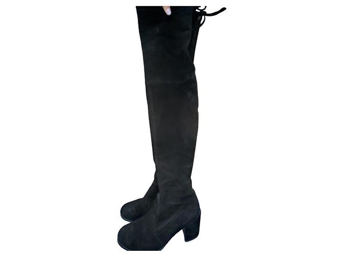 Botas mosqueteras Stuart Weitzman Tieland negras Negro