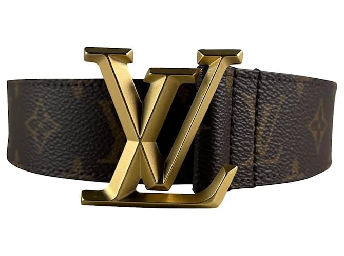 Louis Vuitton LV Pyramid Belt 40 MM Brown Cloth  ref.749635