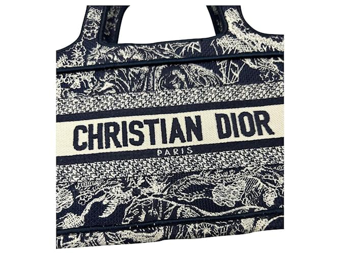 Christian Dior Dior Book Tote mini bag Blue Cloth  ref.749639