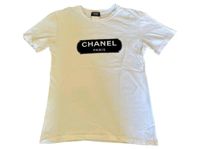 Chanel Top Bianco Cotone  ref.749654