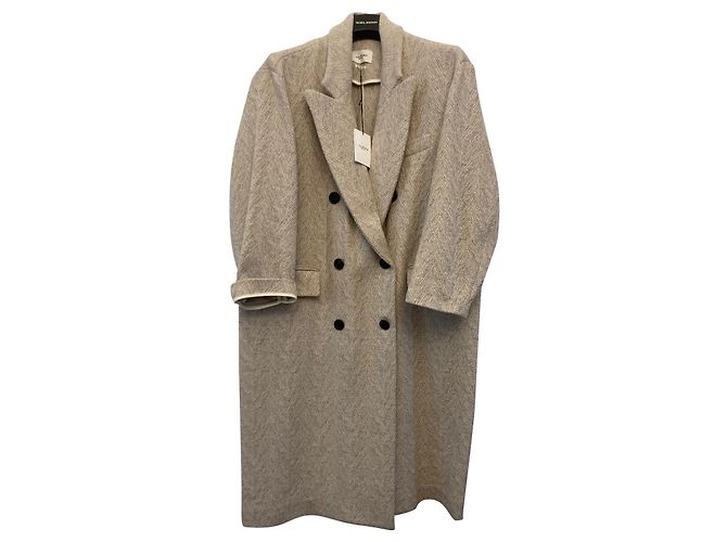 Isabel Marant Oversize Wool Coat White Eggshell