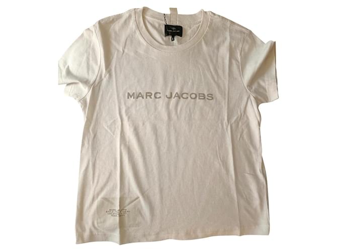 Marc Jacobs Logo tshirt White Cotton  ref.749763