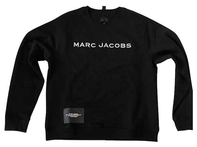 Marc Jacobs Logo sweatshirt Black Cotton  ref.749765