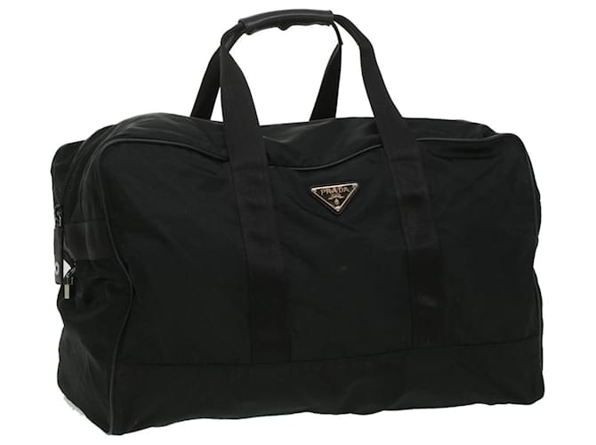 PRADA Boston Bag Nylon Nero Auth ac1421  ref.749813