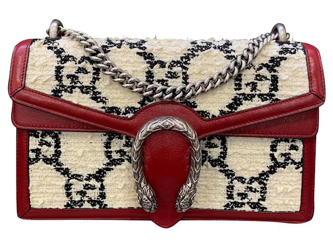 Gucci Dionysus Super Mini GG Velvet Shoulder Bag Red