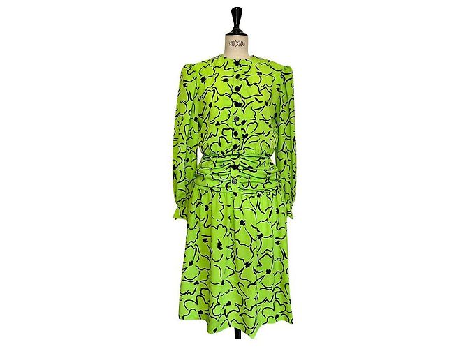 Vestido Jean Louis Scherrer Verde Neón Verde claro