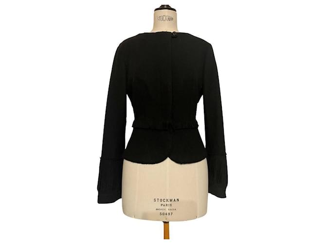 Yves Saint Laurent Vestes Laine Noir  ref.749908