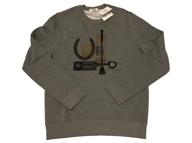Neues graues Hermès-Sweatshirt Größe M