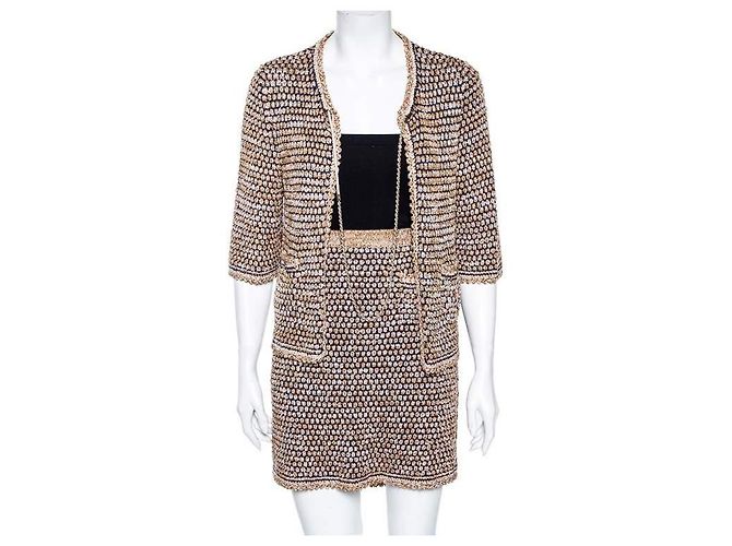 Chanel Tweed Multicolor Suit Jacket Skirt Multiple colors