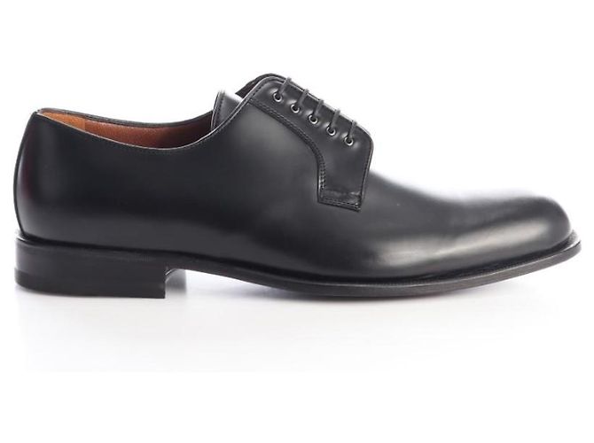 A. Testoni Scarpe stringate in pelle nera Nero 