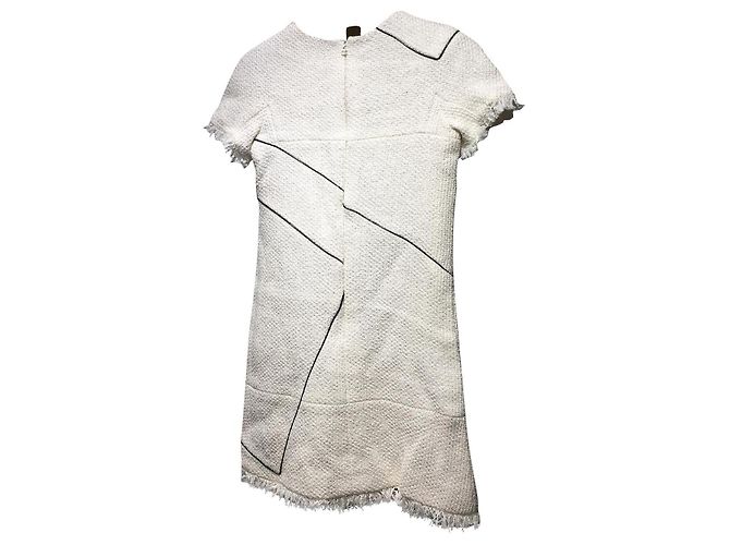Vestido branco Chanel de mistura de algodão