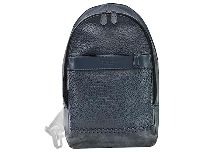 Coach Navy blue Leather  ref.750017