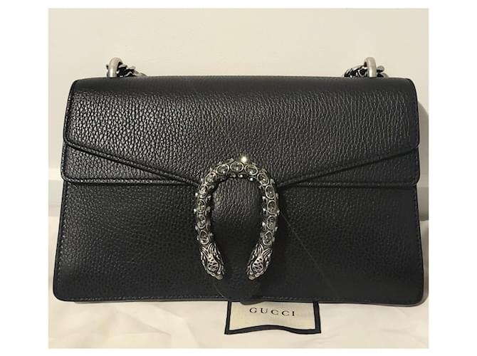 Petit sac porté épaule Dionysus Gucci Cuir Noir  ref.750050