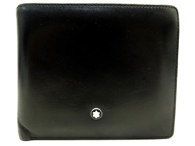 Wallet 6CC MEISTERSTUCK MONTBLANC MB14548 BLACK LEATHER CARD HOLDER  ref.750261