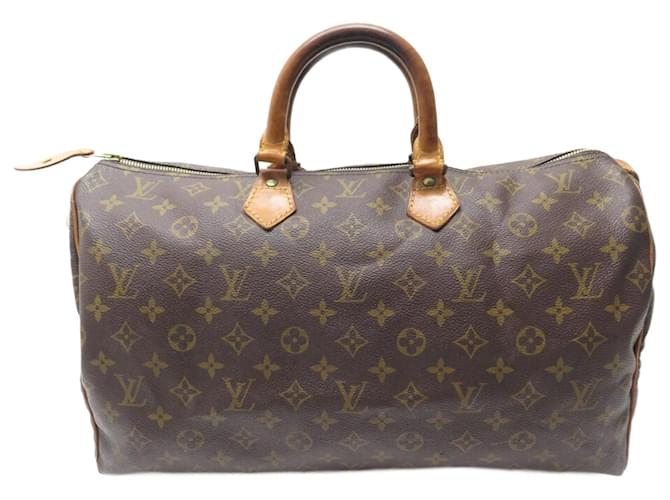 VINTAGE LOUIS VUITTON SPEEDY HANDBAG 40 M41106 MONOGRAM HAND BAG CANVAS  Brown Cloth ref.888334 - Joli Closet