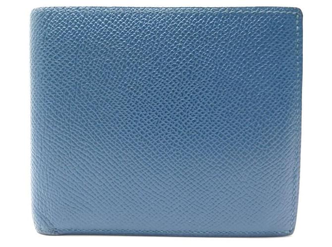 Hermès HERMES MC WALLET2 COPERNIC IN BLUE EPSOM LEATHER WALLET CARD HOLDER  ref.750354