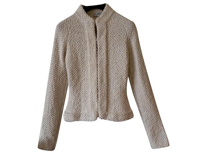 Chanel Strickweste Beige Wolle Alpaka