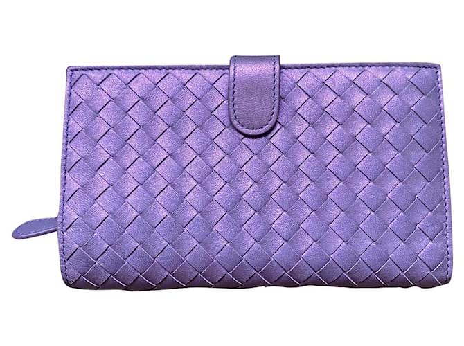 Bottega Veneta Purses, wallets, cases Purple Leather  ref.750637