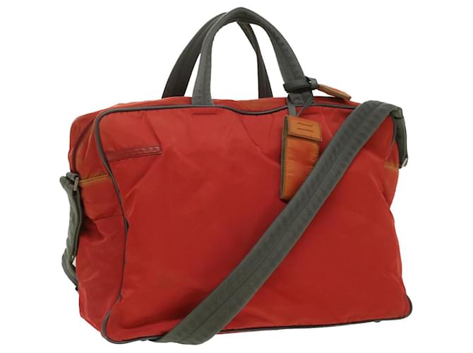 Prada Hand Bag Nylon 2way Red Auth ar8326  ref.750753