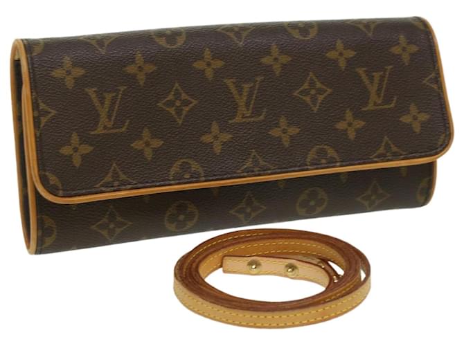 Authentic Louis Vuitton Monogram Pochette Twin GM Shoulder Bag