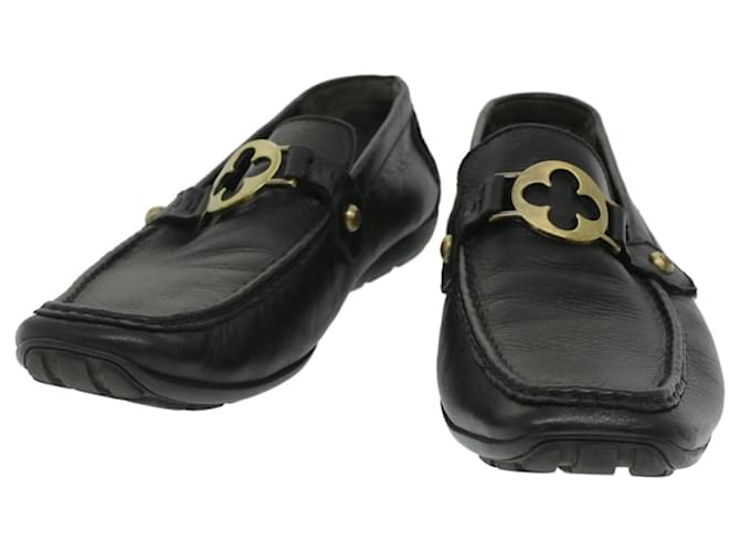 LOUIS VUITTON Driving shoes Leather Black LV Auth kk149 ref.750793 - Joli  Closet