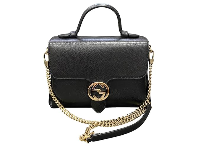 Gucci Handbags Black Leather  ref.750831