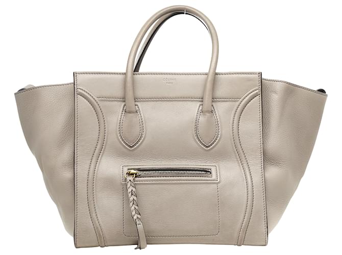 Céline Luggage Grey Leather  ref.750868