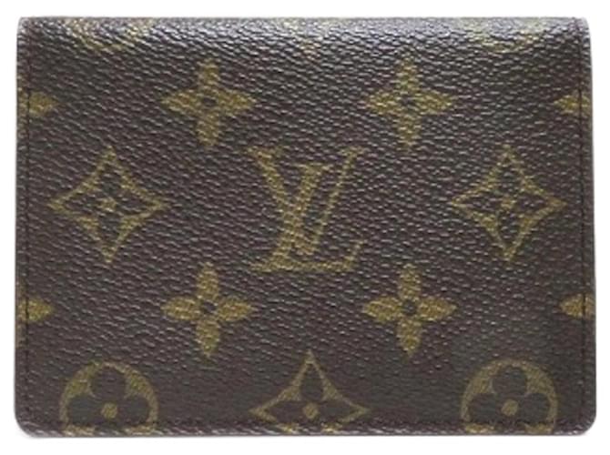 Louis Vuitton card case Brown Cloth  ref.750976