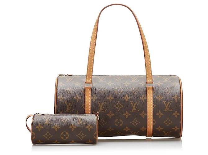 Louis Vuitton Brown Coated Canvas Monogram Papillon 30 Gold