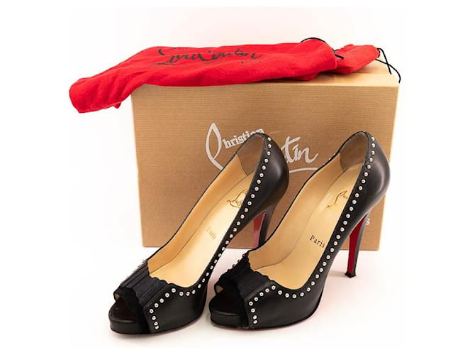 Christian Louboutin Discuta Pumps black Red Leather  ref.751163
