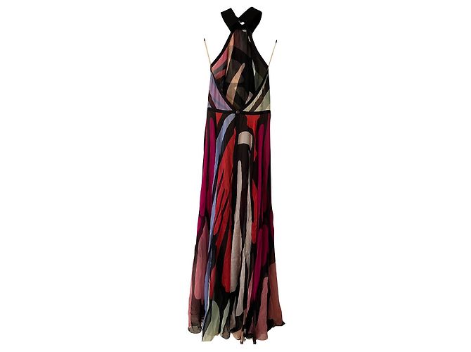Abito Chanel in seta multicolore